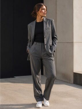 Lauren Ralph Lauren Charcoal Gray Two-Button Sport Coat